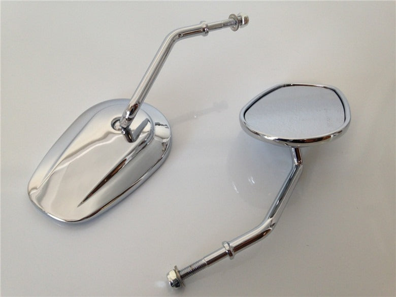 New Chrome Rearview Mirrors For Harley Davidson FLSTC FXDB DYNA FXDF FLSTF  8mm