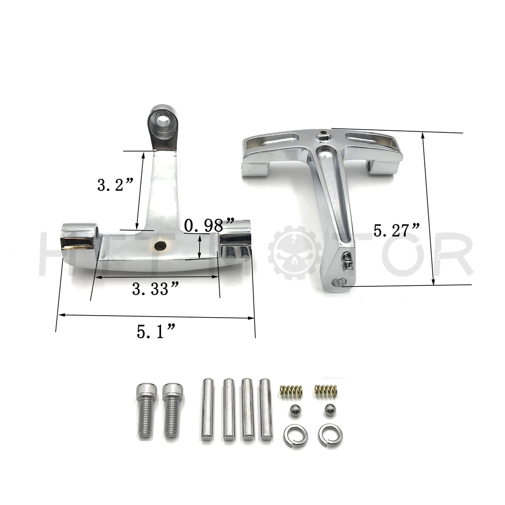 Passenger Floorboard Footboard Mount Bracket Kit For Harley FLH Touring  93-08 Chrome