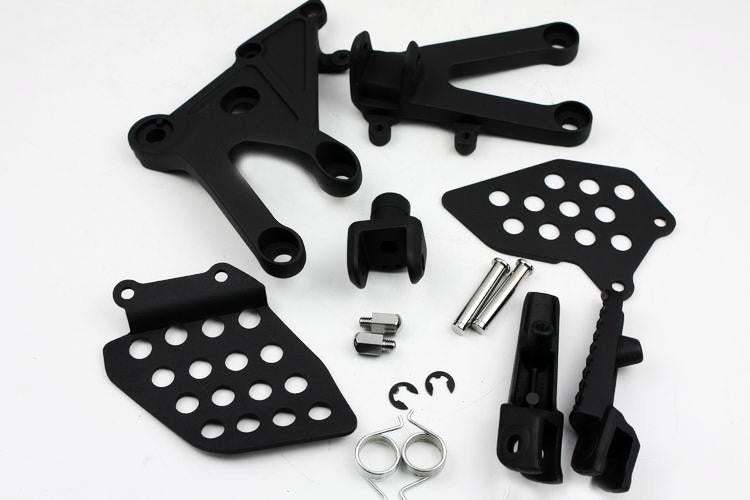 Black Front Rider Foot Pegs Bracket Fit For Honda Cbr600Rr 2003 2004 2005 2006