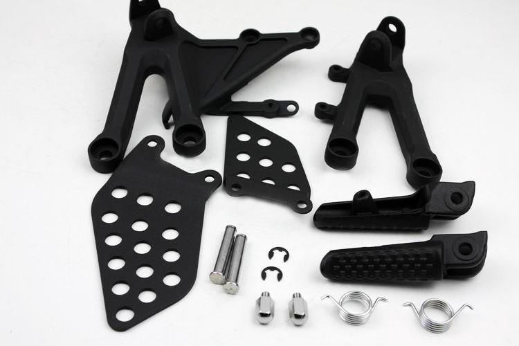 Black Front Rider Foot Pegs Bracket Fit For Honda Cbr1000Rr 2004 2005 2006 2007