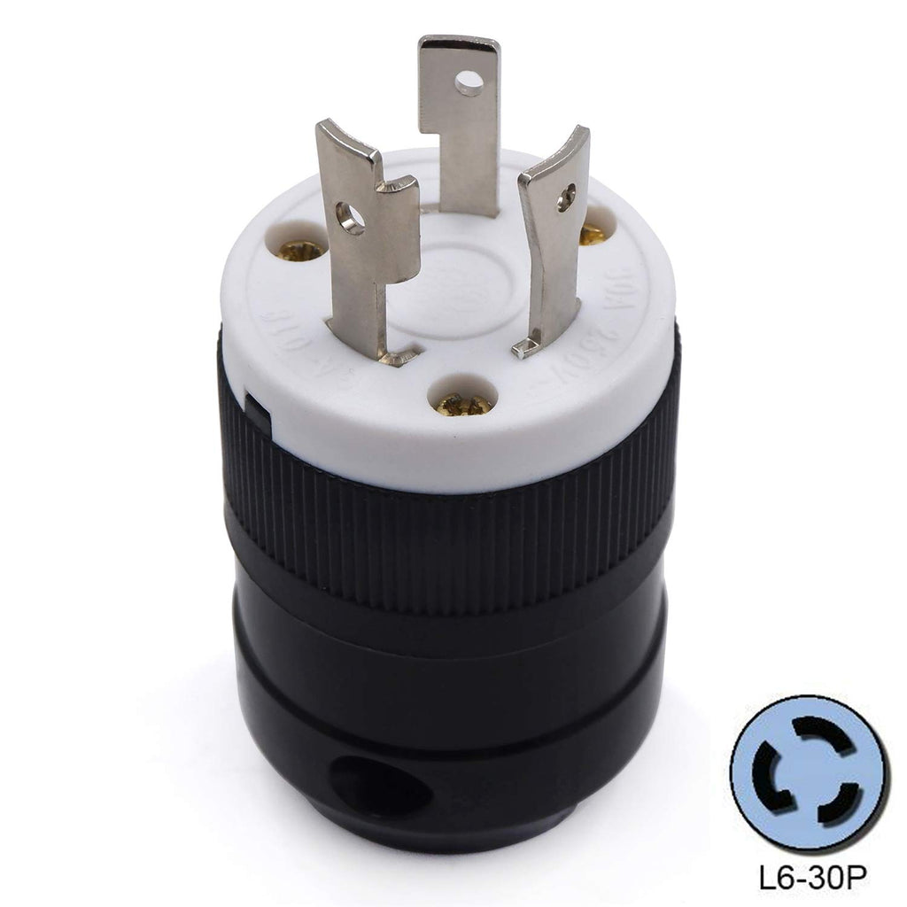 HTTMT- NEMA L6-30P Plug 3 Wire 30 Amps Male 250V UL Approval Safety for L6-30R National ElectricaL Manufatures Association Outlets