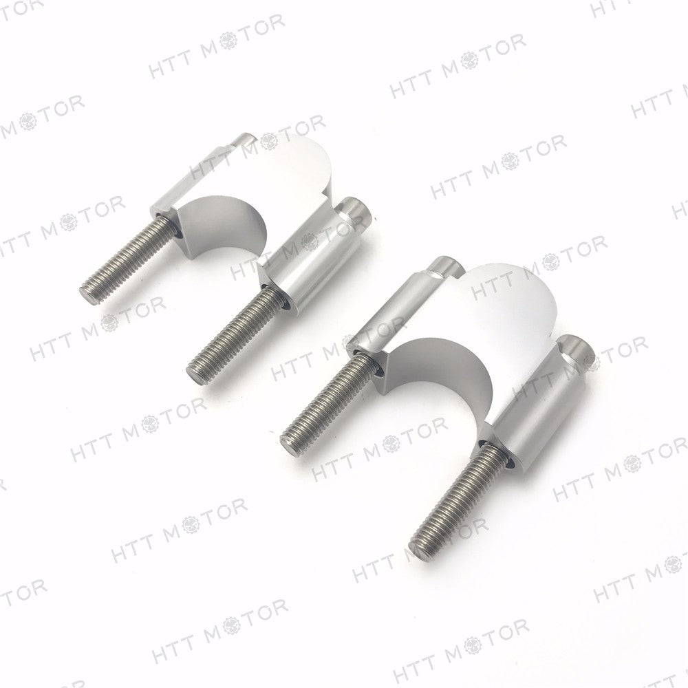 HTTMT- Tusk Handlebar Riser Kit 1 1/8" Bars 30mm Motorcycle ATV Dirt Bike NEW Silver