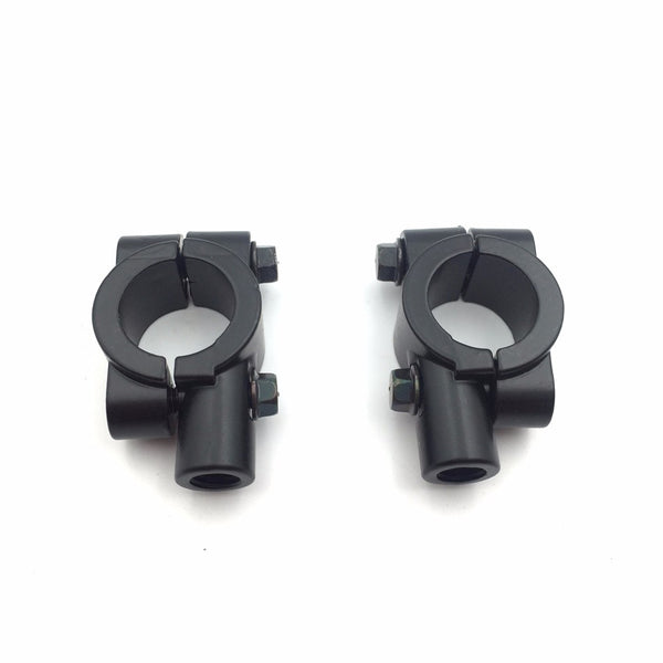 HTTMT- 8MM Motorcycle Black 7/8" 22mm Aluminum Handlebar Mirrors Mount Clamp 1 set For ATVs Kawasaki Honda Suzuki Yamaha Harley