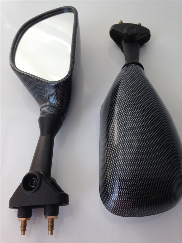 HTT Motorcycle Carbon Fiber Oem Aftermarket Racing Mirrors For 2003-2004 Kawasaki ZX-6RR ZX-6R 636