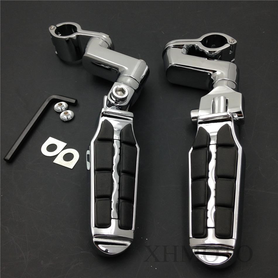 1.5" Highway Radical Tombstone offset Mount Clamp Foot peg for Harley Sportster