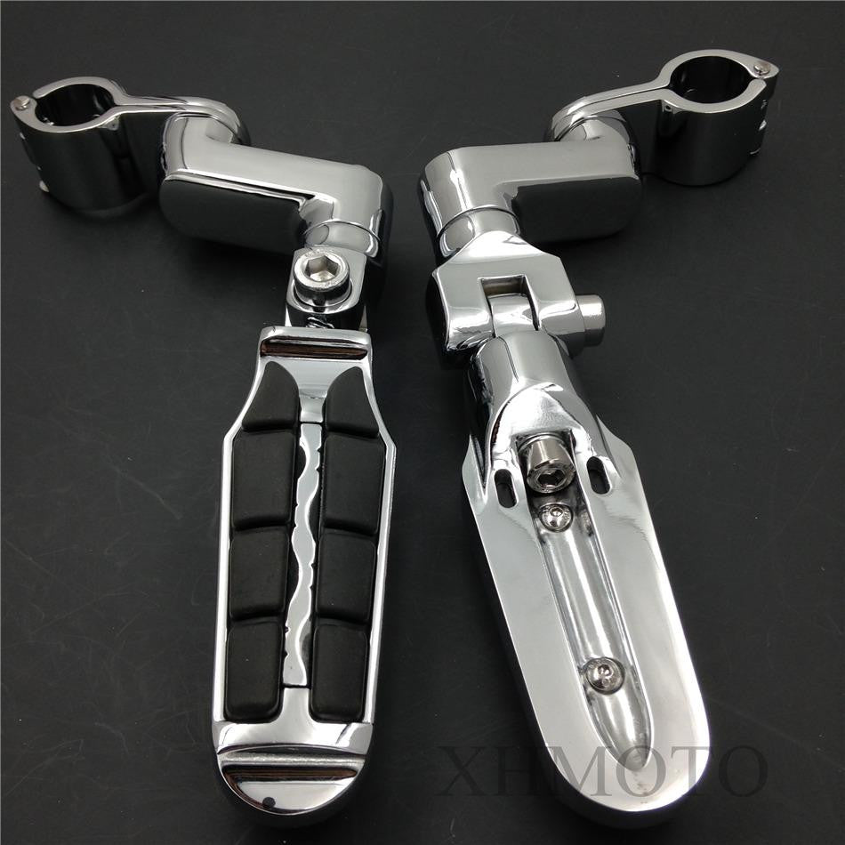 1" ENGINE GUARDS Tombstone offset Mount Clamp Foot peg for Harley Sportster