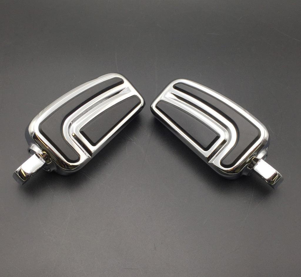 HTT Motorcycle Chrome AirFlow Arrow Foot Rest Foot Pegs For 1984 and up Harley Davidson XLX XLX Tour Glide Dyna Daytona FXDB Electra Glide Standard FLHT Night Train VRSCA