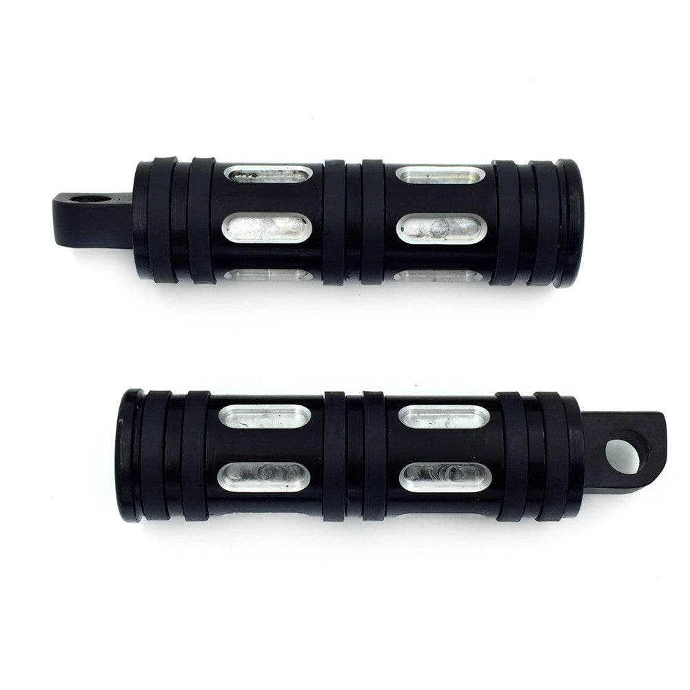 HTT- Style 099- Motorcycle Black Front & Rear Footpeg Foot Pegs Footrest For 1984-2017 All Harley-Davidson (Ultra Limited/ Breakout/ CVO)