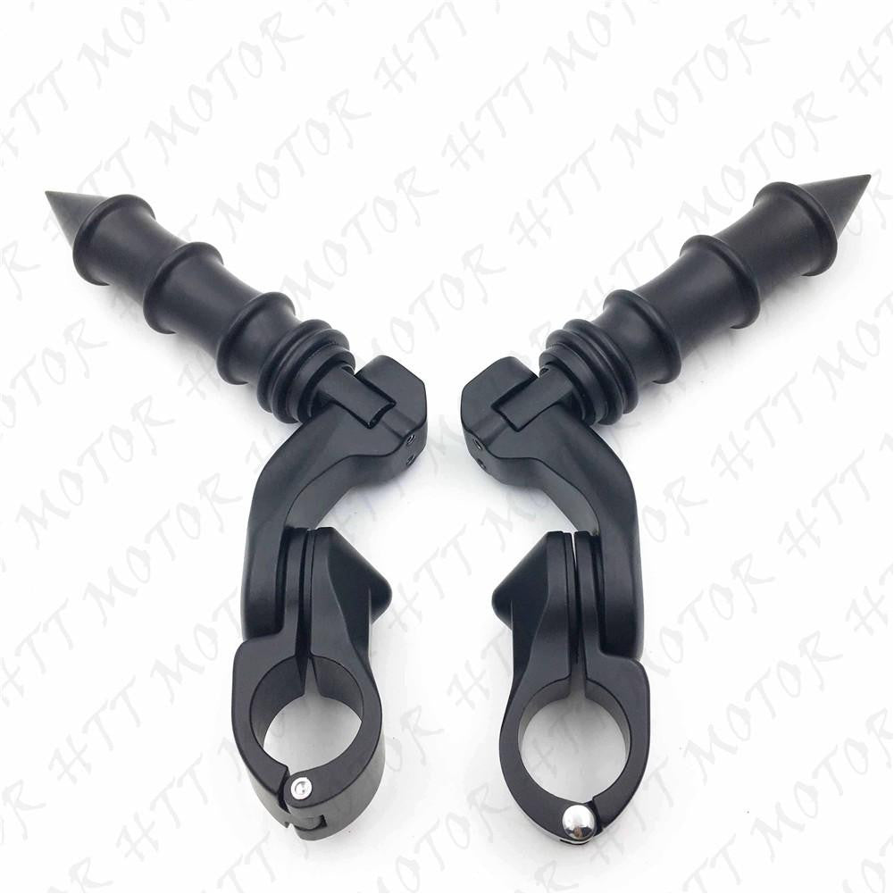 Black 2.5" Short Foot Peg Kit 1.25" Engine Guard For Honda VT750 Shadow 750