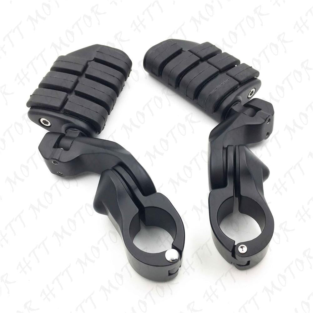 Black 2.5" Short Foot Peg Kit 1.25" Engine Guard For Honda Valkyrie 1800 2004