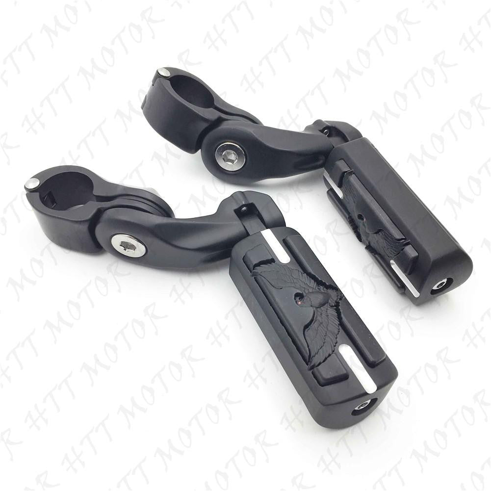 Black 2.5" Short Foot Peg Kit 1.25" Engine Guard For Night Rod Special VRSCDX