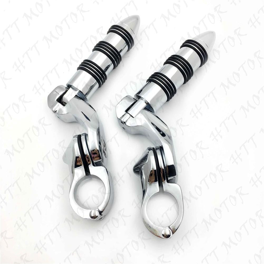 Chrome 2.5" Short Foot Peg Kit 1.25" Engine Guard For Honda Magna VF750 VF1100