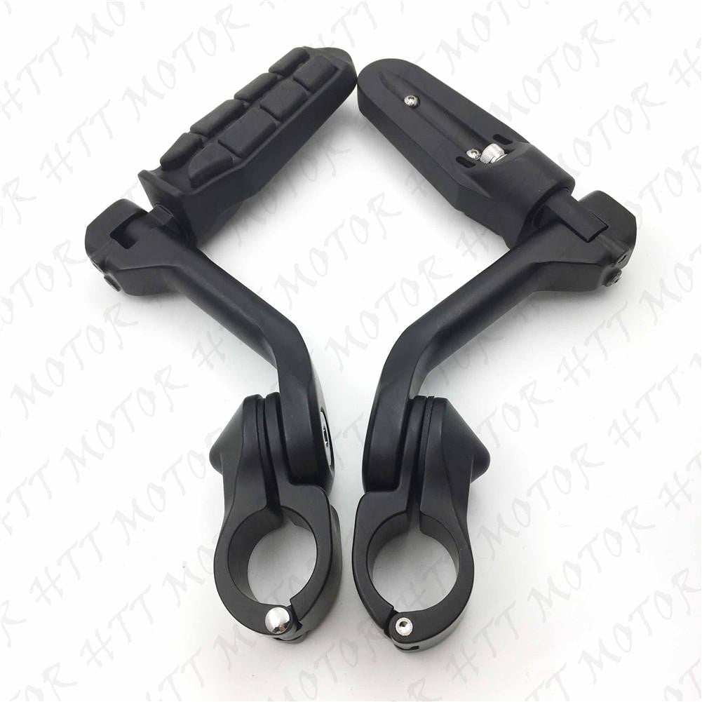 Black 5" Long Foot Peg Kit 1.25" Engine Guard For Honda Shadow 400 steed400