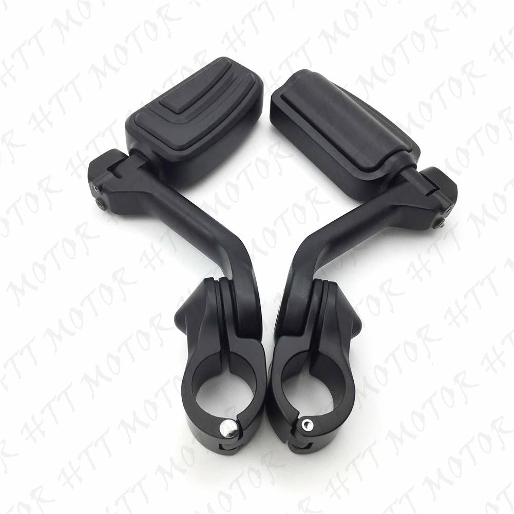 Black 5" Long Foot Peg Kit 1.25" Engine Guard For Honda DLX600 Shadow VT600