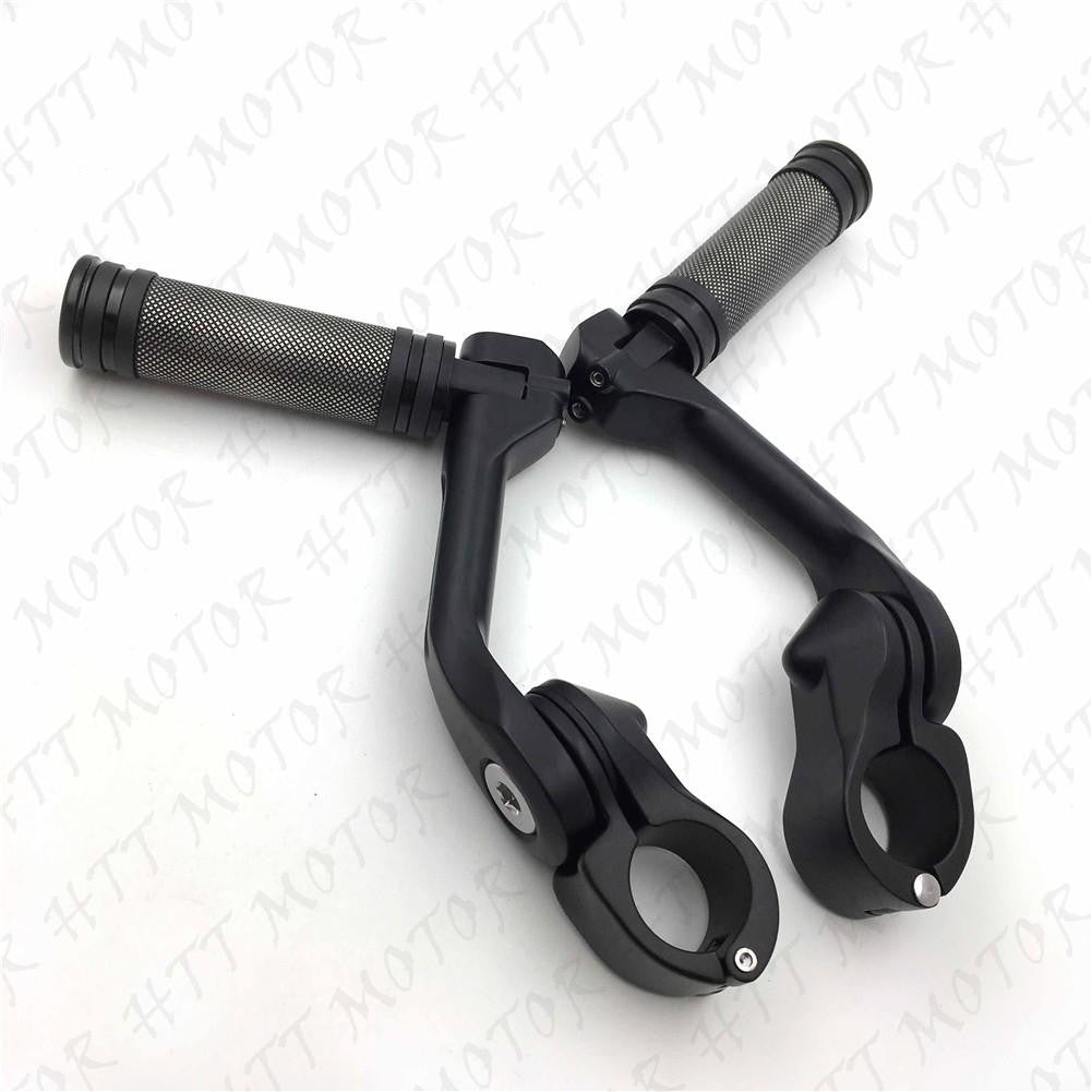 Black 5" Long Foot Peg Kit 1.25" Engine Guard For SuperLow 1200T XL1200T