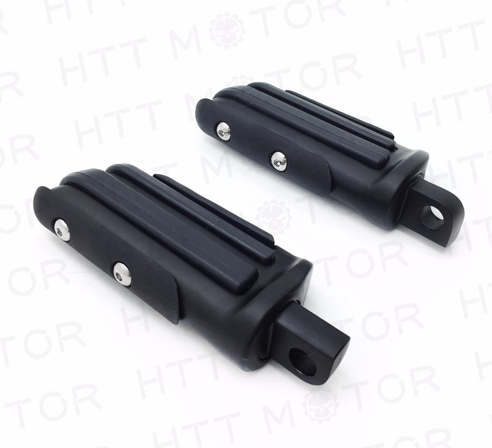 HTT- Black Footrest Foot Pegs For Harley Davidson Dyna Glide Sportster 883 1200