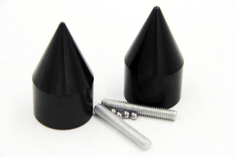 Black Spike Bar Ends Hand Grip Handlebar End Caps For Suzuki GSXR 600 1992-2013