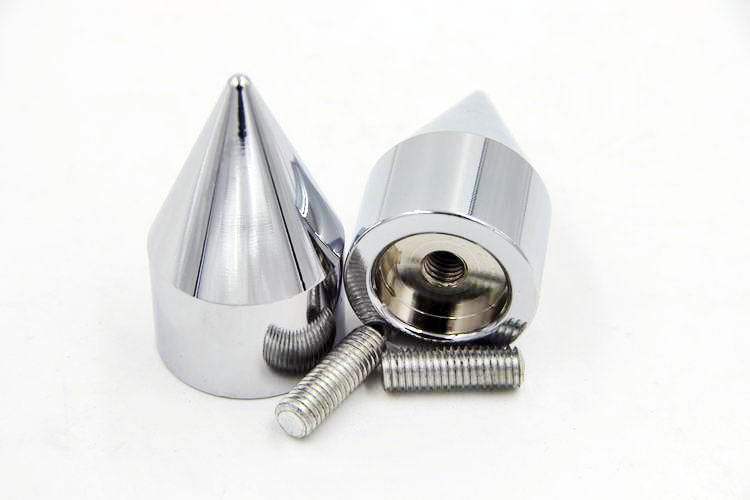 Spike Bar Ends For Kawasaki Ninja 250 500 Zx600 Zx6 636 Zzr600 Zx6R Zx6Rr Chrome