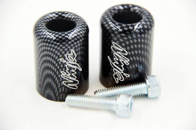 Hand Bar Ends For Kawasaki Ninja Ex250 Ex500 Ex650R Zx6R-636 Zrx1100 Carbon