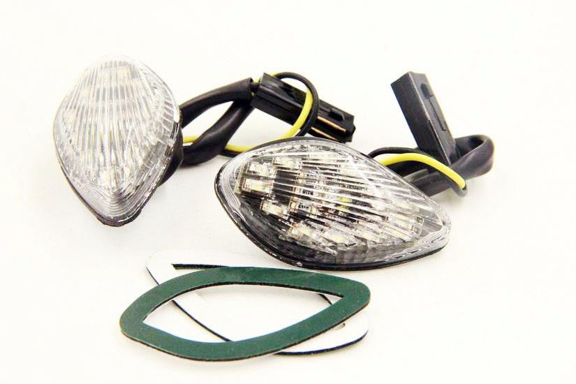 Clear Flush Mount Led Turn Signals Light For Honda Cbr 600 F4I 2001 2002-2007