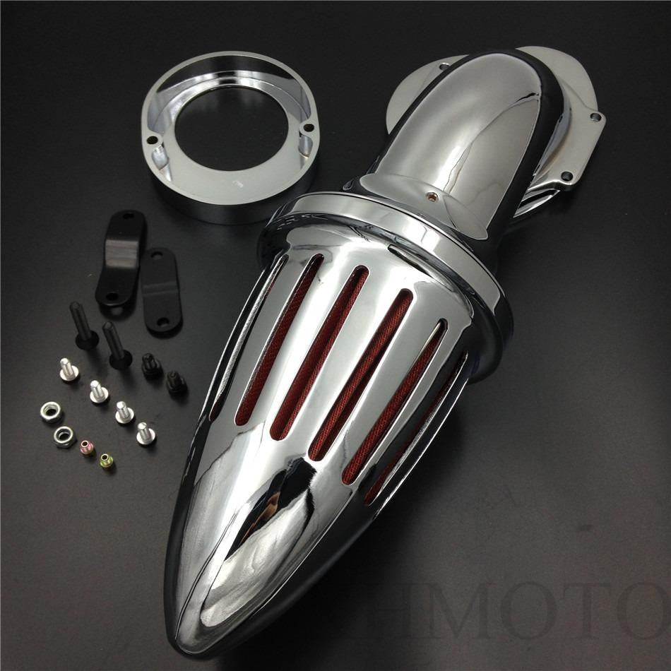 Bullet Air Cleaner Kits intake filter Yamaha Vstar V-Star 650 all year 1986-2012 CHROME