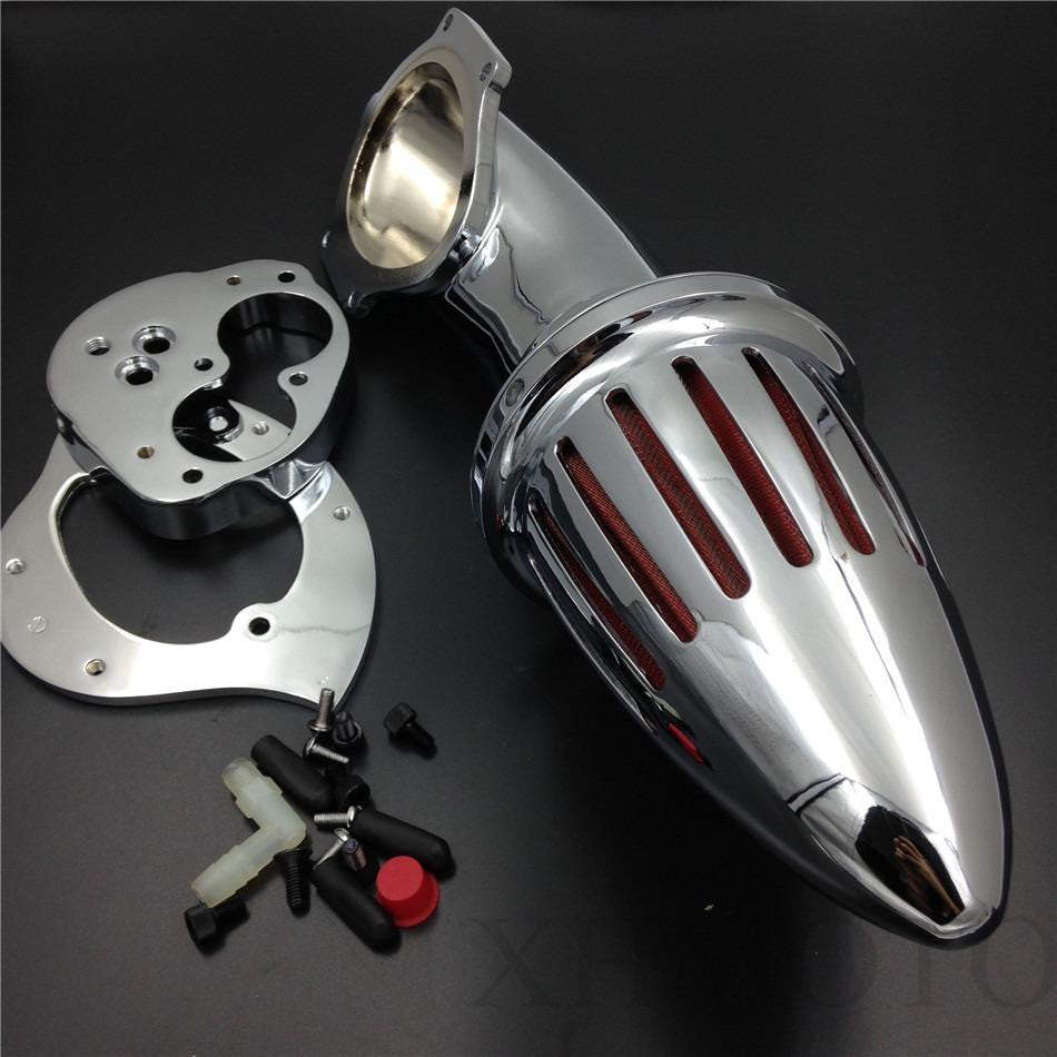 Bullet Chrome Air Cleaner Kits Intake For Kawasaki Vulcan 1500 1600 Classic 2000-2012