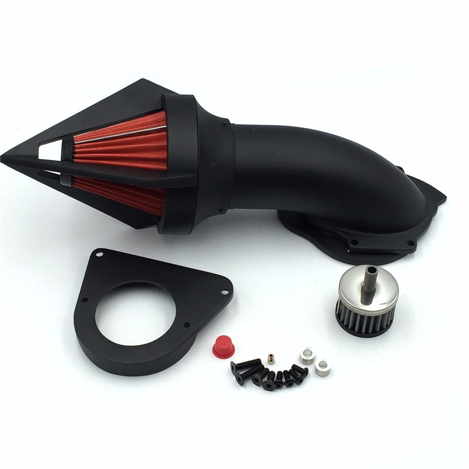 HTT Motorcycle Matte Black Triangle Spike Air Cleaner Intake Kits For Kawasaki Vulcan 800 Classic 1995-2012