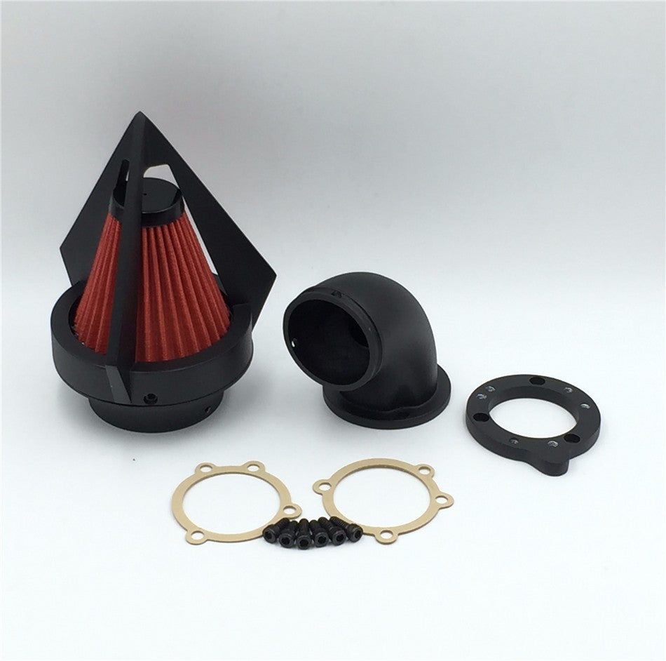 HTT Motorcycle Matte Black Triangle Spike Air Cleaner Filter Kits For Harley S&S Custom Cv Evo Xl Sportster