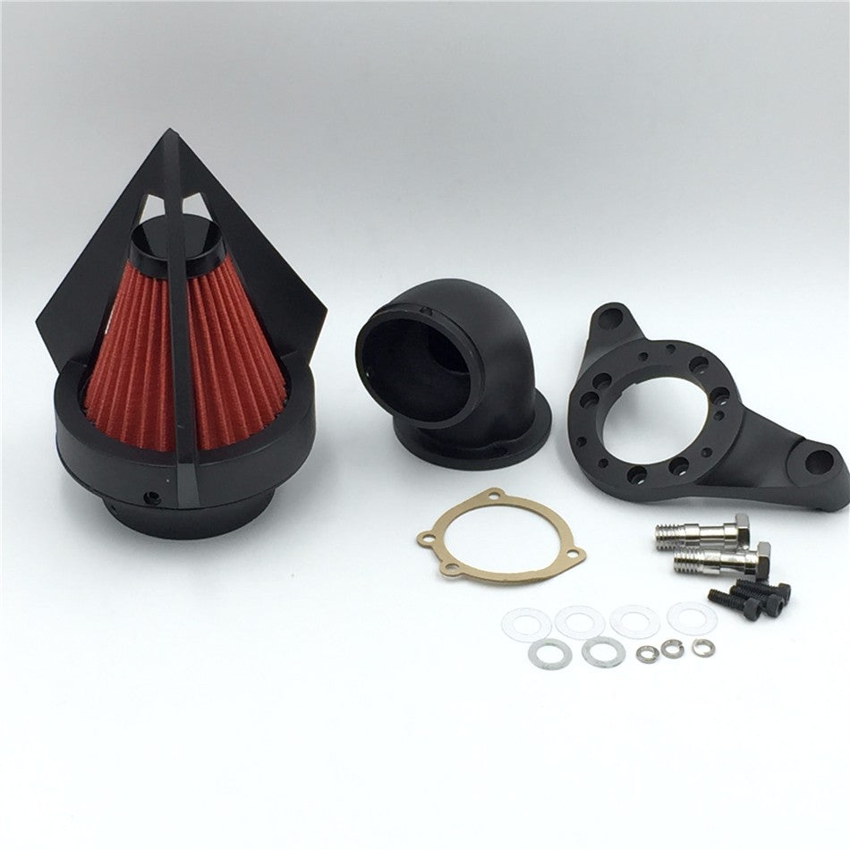 HTT Motorcycle Matte Black Triangle Spike Air Cleaner Intake Kits For Harley Cv Carburetor Delphi V-Twin