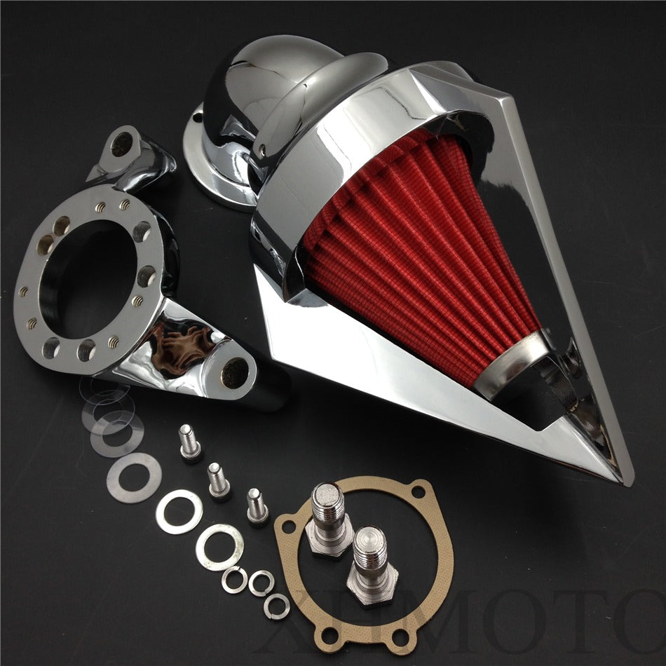 Triangle Spike Air Cleaner Intake Kits For Harley Cv Carburetor Delphi V-Twin Chrome