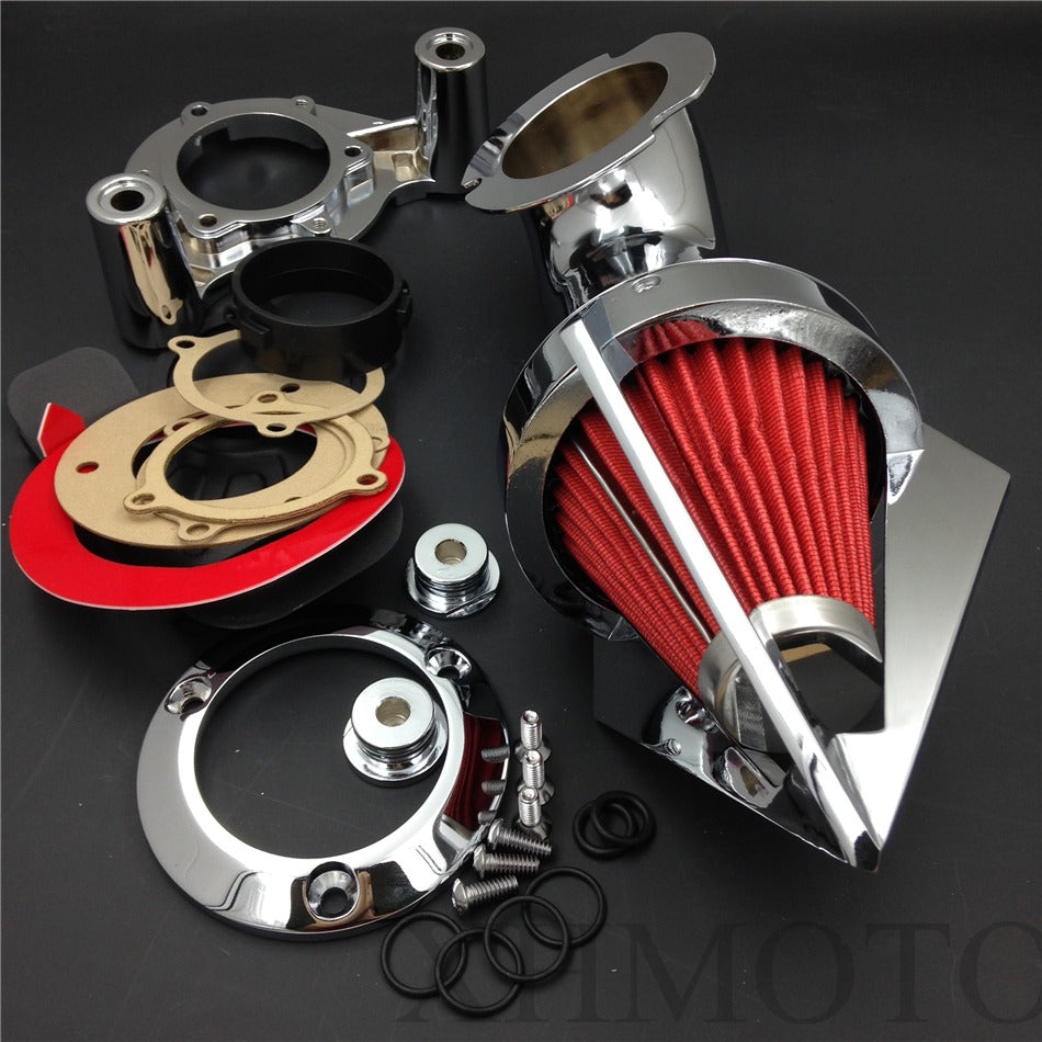 Triangle Air Cleaner Kits For 2008-2012 Harley Dyna Electra Glide Flhx Road King Chrome