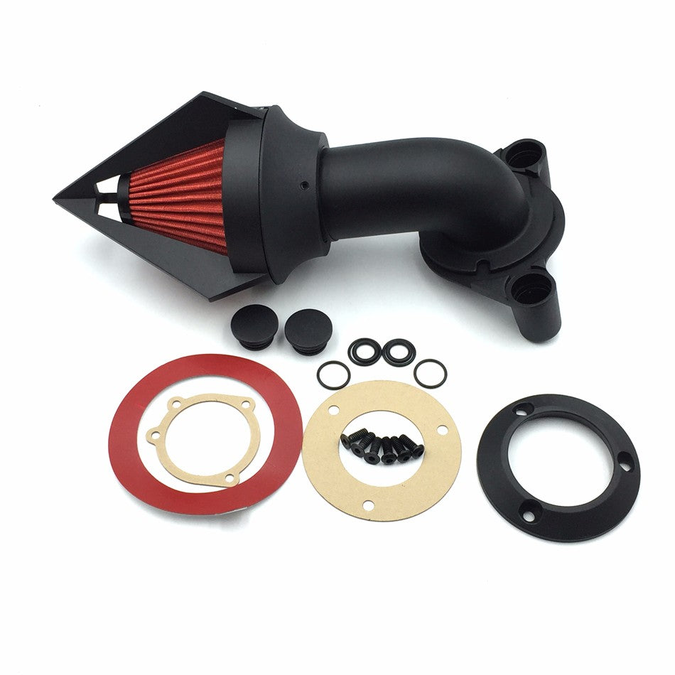 HTT Motorcycle Matte Black Triangle Spike Air Cleaner Kits Fit 1991-2006 Harley Davidson Xl Models Sportstar