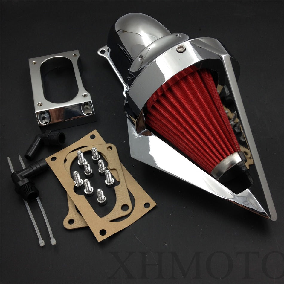 Triangle Spike Air Cleaner Kits Filter For All Kawasaki Vulcan 2000 Classic Lt Chrome New