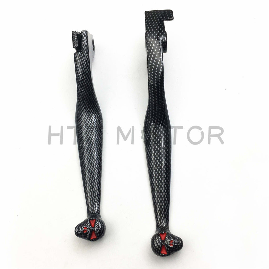 New Carbon Brake Clutch Skull Hand Lever For Honda Cb750 Cbr600 F1 F2 F3 F4 F4I