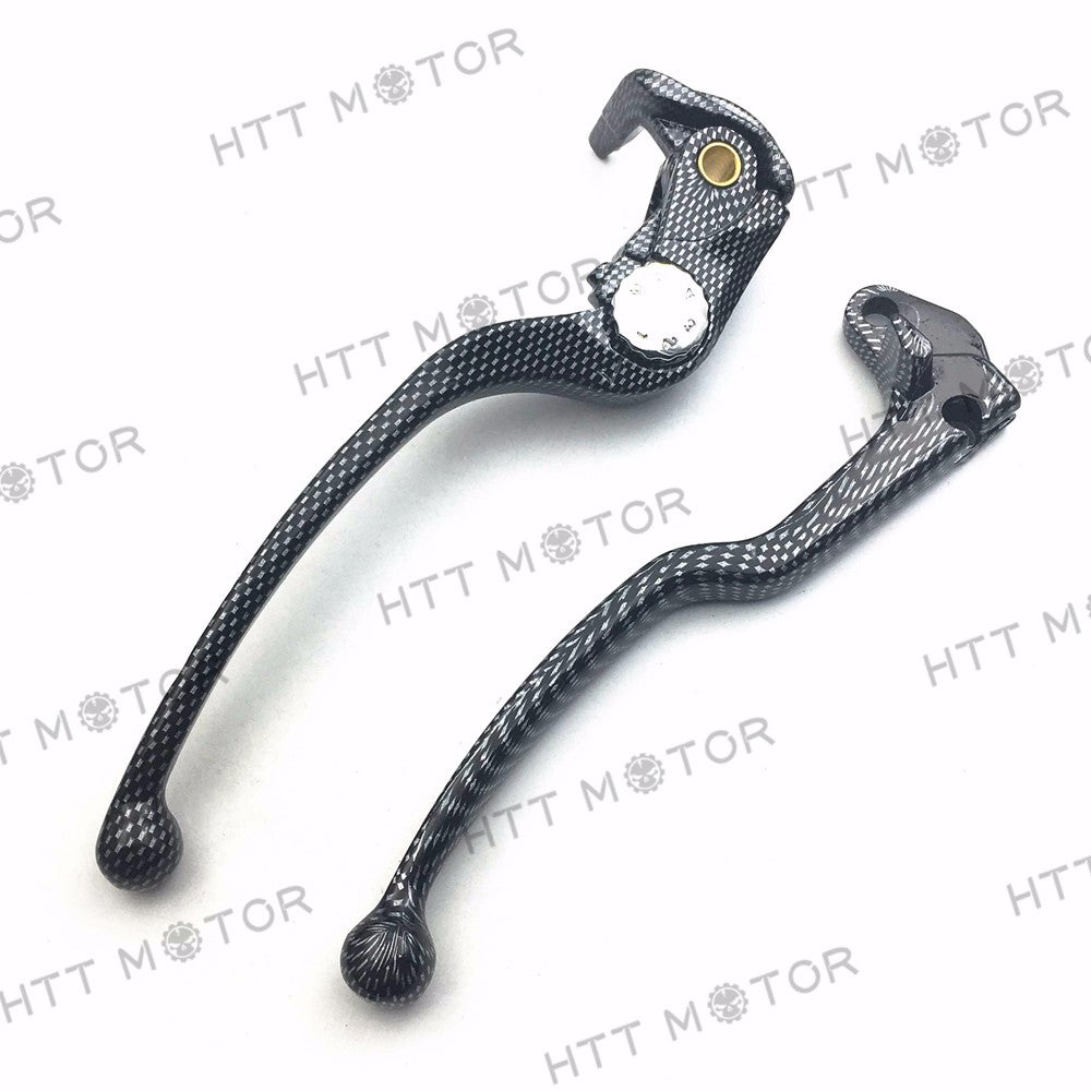 HTTMT- Brake + Clutch Hand Lever Carbon Replacement Set For 2004-2005 Suzuki GSXR600/750