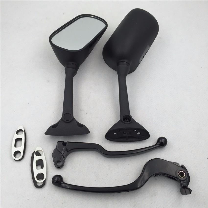 Black Handle Lever OEM Replacement Mirrors for 2004 2005 Suzuki GSXR 600 750