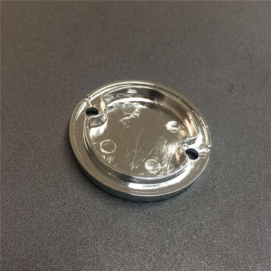 HTT Motorcycle Black Billet Aluminum Brake Fluid Reservoir Cap Cover "Vulcan" Engraved For Universal Bikes with 40mm Diameter Round Reservoir