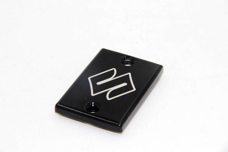 HTT Motorcycle Black Billet Aluminum Rear Brake Fluid Reservoir Cap Cover "S" Engraved For Suzuki GSXR 600/GSXR 750/GSXR 1000/GSXR 1100/Boulevard/Hayabusa/Katana