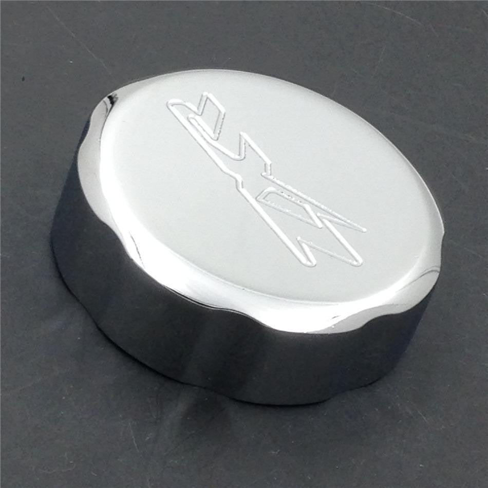 Chrome Brake Fluid Reservoir Cap Cover "ZXR" Engraved Kawasaki Ninja