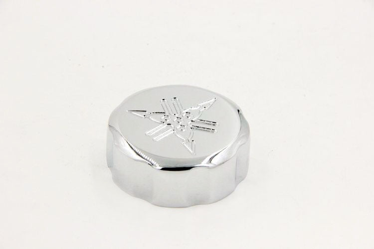 HTT Motorcycle Chrome Fluid Reservoir Cap Cover "*" Engraved For 2003-2005 Yamaha YZF R6/2006-2008 Yamaha YZF R6S/2004-2008 Yamaha YZF R1