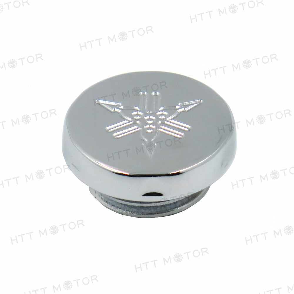 HTTMT- Chrome Fluid Reservoir Cap Cover For  Yamaha