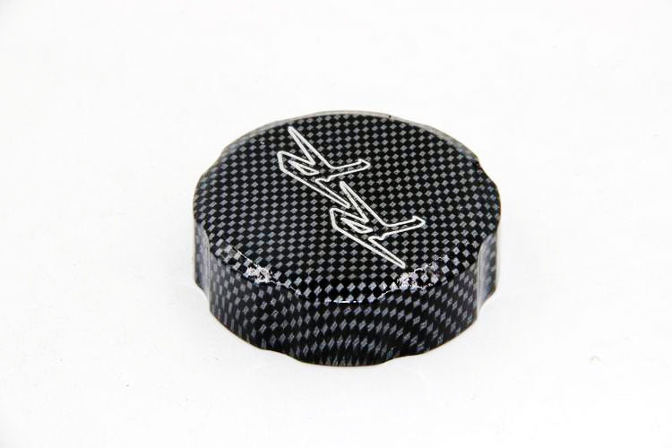 HTT Motorcycle Carbon Fiber Brake Fluid Reservoir Cap Cover "RR" Engraved For Honda CBR 600RR 900RR 929RR 954RR 1000RR