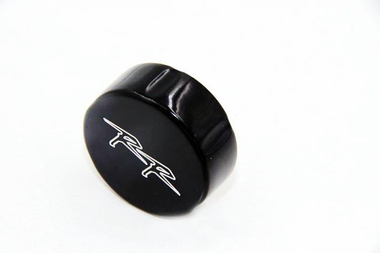 HTT Motorcycle Black Brake Fluid Reservoir Cap Cover "RR" Engraved For 2004-2008 Honda CBR 1000RR