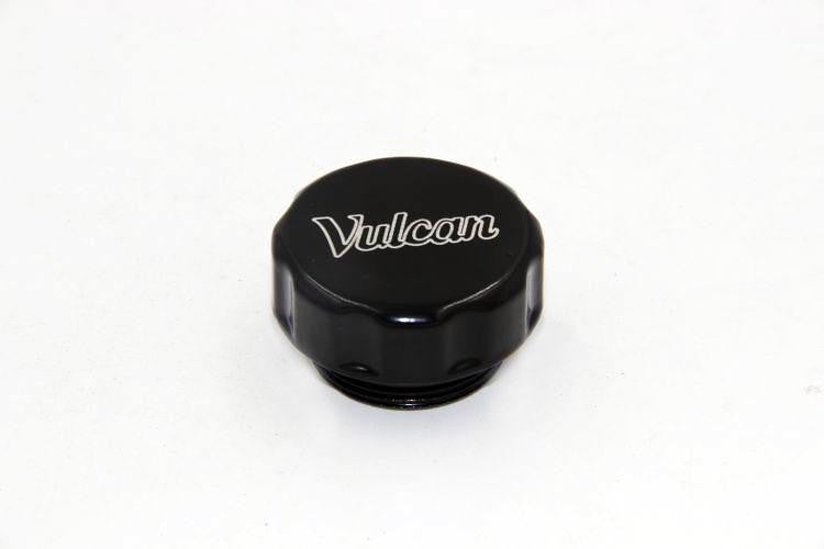 HTT Motorcycle Black Brake Fluid Reservoir Cap Cover "Vulcan" Engraved For Kawasaki Vulcan 500 / Vulcan 750/ Vulcan 800 /Vulcan  900 / Vulcan 1500 / Vulcan 1600