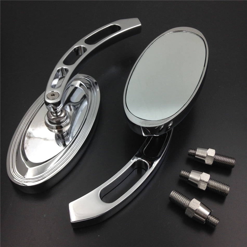 HTT Oval Shape Custom Chrome Mirrors Fit Honda CBR600 900 929 954 1000RR