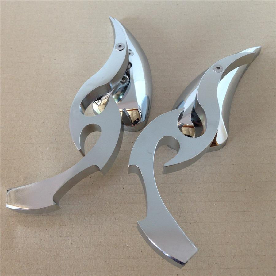 Chrome Billet Custom Running Blade Mirrors For Harley Xl Ultra Glide Road King