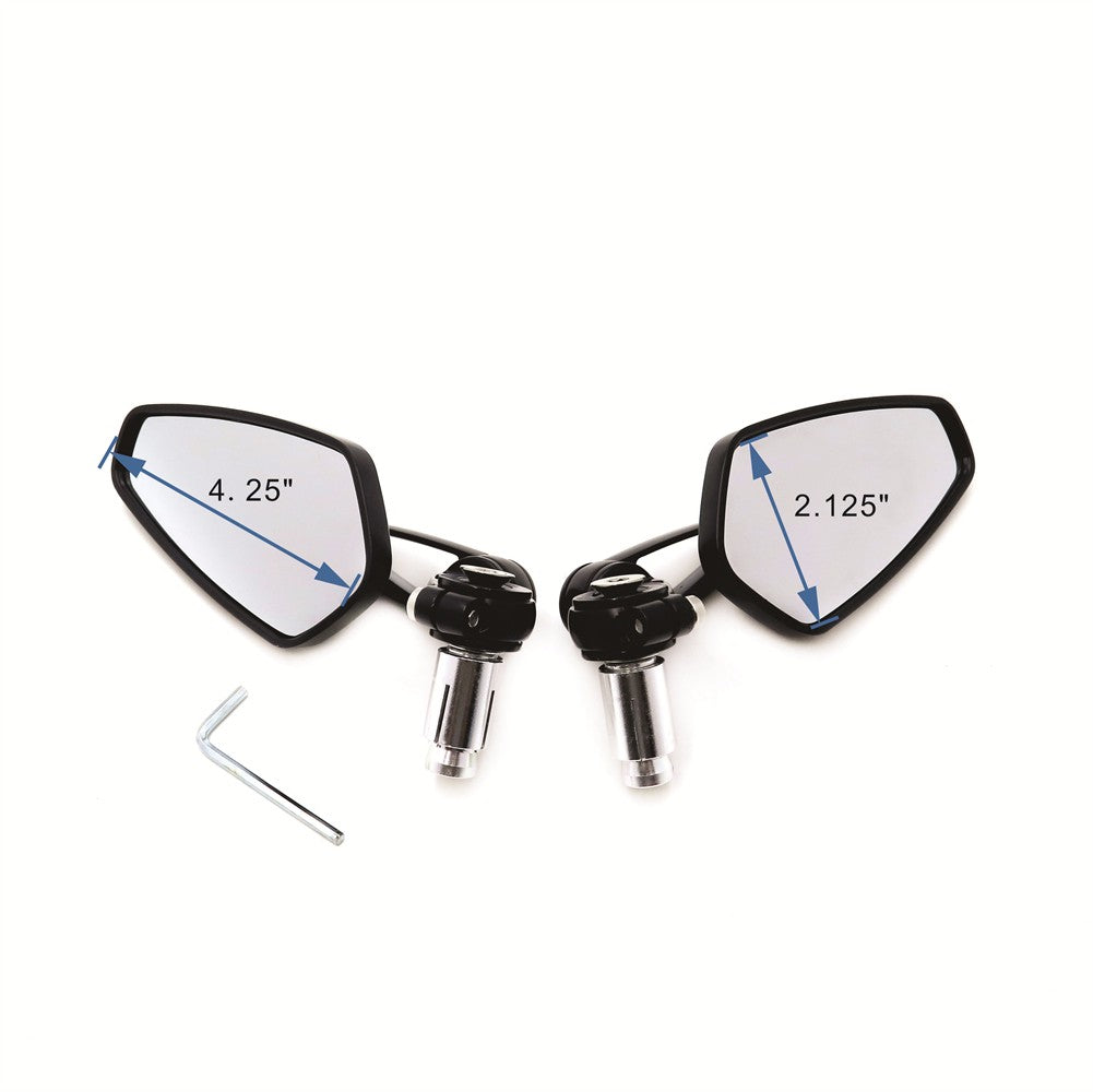 Motorcycle Universal Motorcycle 1" 25mm Handle Bar End Rearview Side Mirrors CNC Aluminum