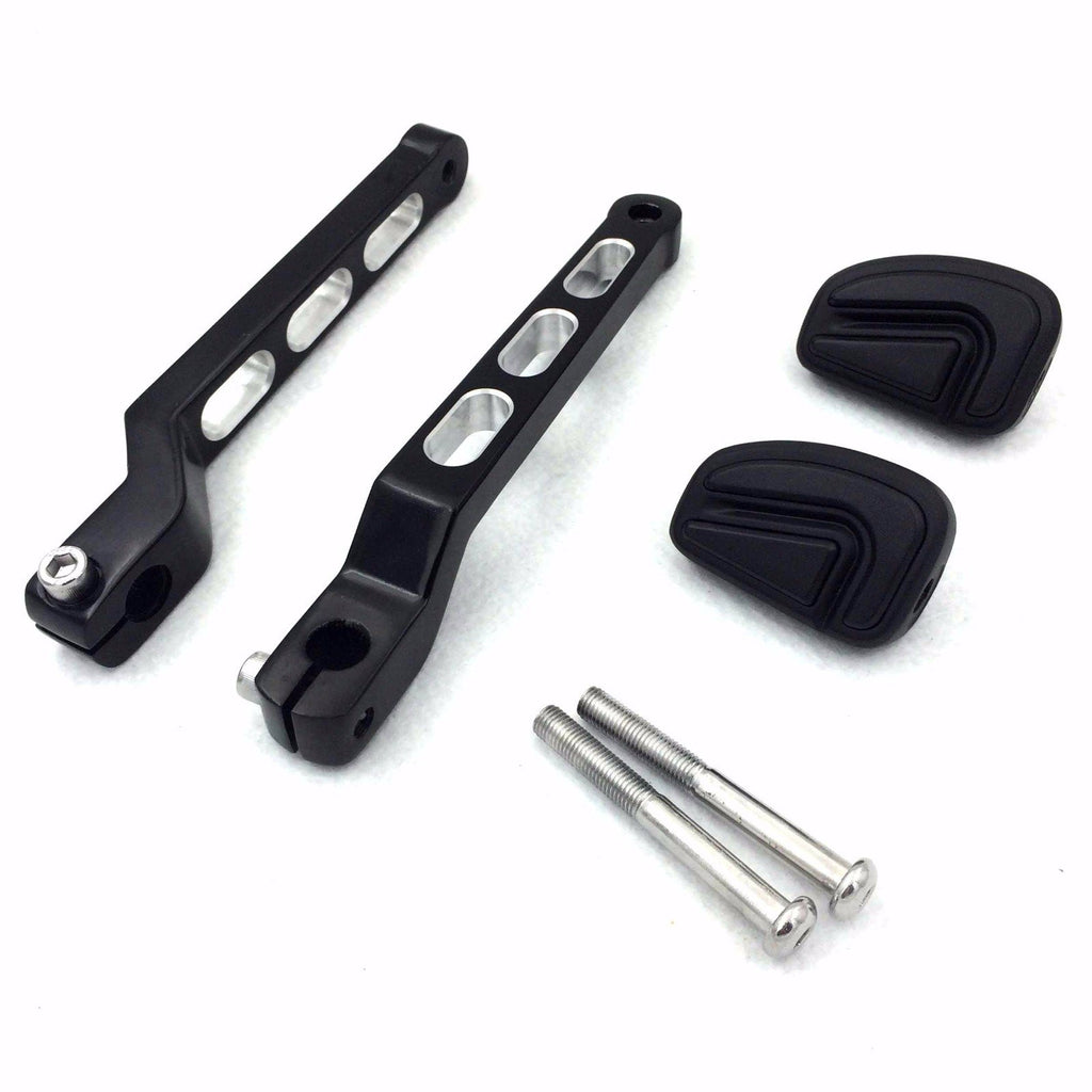 HTT Motorcycle Black AirFlow Shifter Footrest Foot Pegs with Heel/Toe