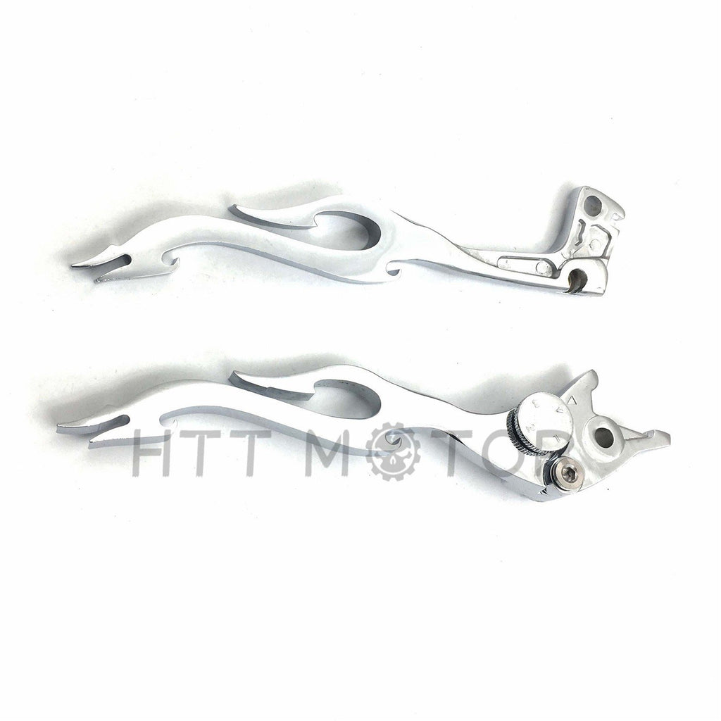 Chrome Brake Clutch Flame Lever for Suzuki GSXR 600 750 Katana 750F SV650 SV650S