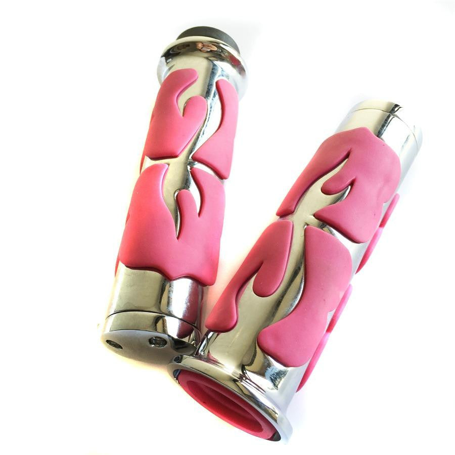 HTT Flame Hand Grip For Kawasaki Drifer Nomad Classic 800 1500 1600 Vulcan 2000 pink